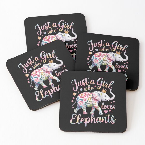 Item preview, Just A Girl Who Loves Elephants Women Girls Floral Elephant designed and sold by angolinnArt.