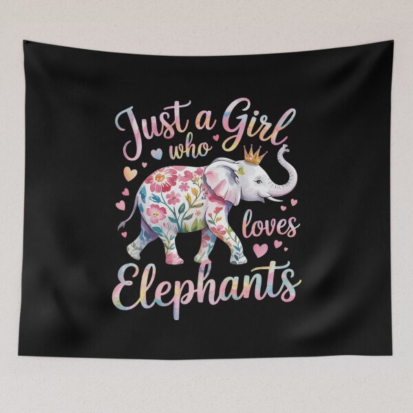 Item preview, Just A Girl Who Loves Elephants Women Girls Floral Elephant designed and sold by angolinnArt.