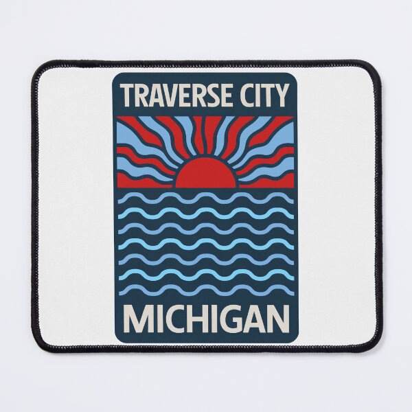Item preview, Traverse City Michigan - Sunset Card Design designed and sold by TheOldMittenIllustrated.