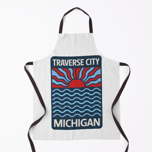 Item preview, Traverse City Michigan - Sunset Card Design designed and sold by TheOldMittenIllustrated.