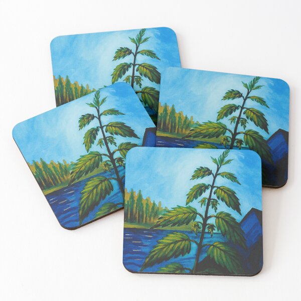 Item preview, Illuminated Nettle by the Lake – Surreal Nature & Structure designed and sold by LuxuryApparels.