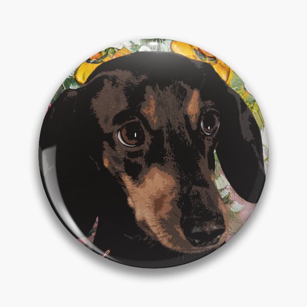 Item preview, Dachshund on floral Background designed and sold by simplysign.