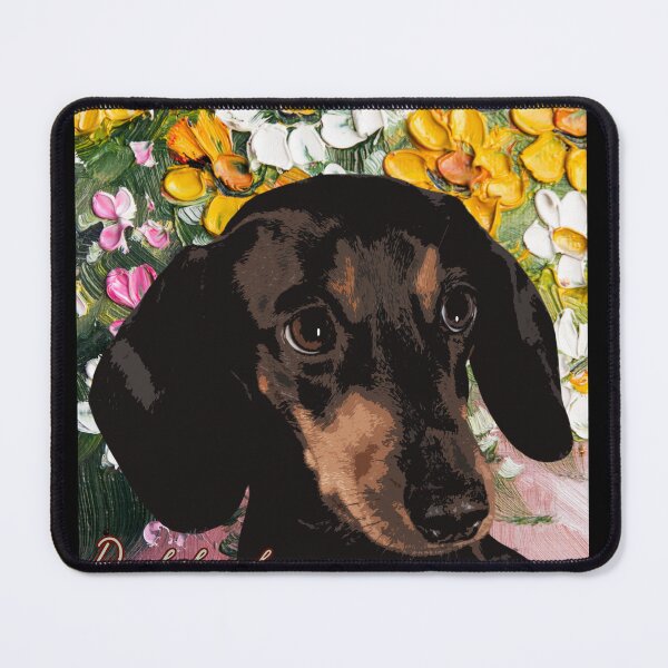Item preview, Dachshund on floral Background designed and sold by simplysign.