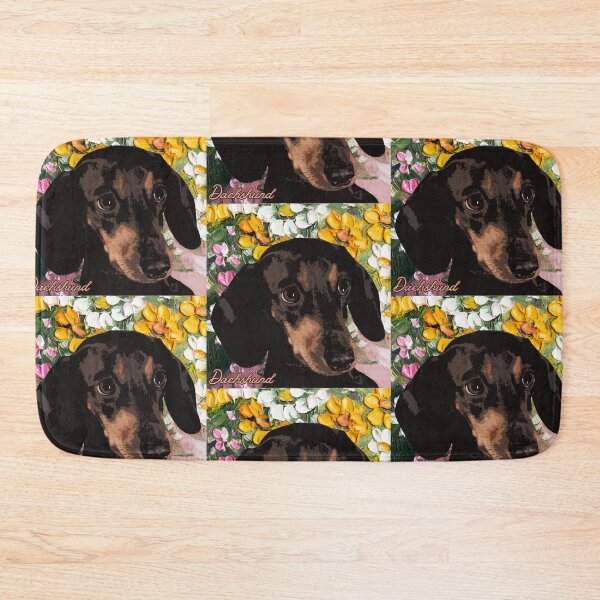 Item preview, Dachshund on floral Background designed and sold by simplysign.