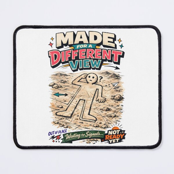 Item preview, Made for a Different View | Funny Gen-Z Nazca Lines Aesthetic Wall Art - Ancient Alien Theory & Existential Irony Graphic Design for Outsiders by Vivaan Studio designed and sold by Vivaan Studio.