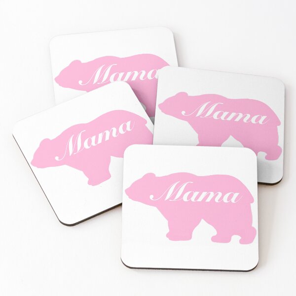 Item preview, Cute Mama Bear design - pink bear silhouette, Fun mama bear illustration  designed and sold by hollycooper.