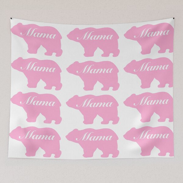 Item preview, Cute Mama Bear design - pink bear silhouette, Fun mama bear illustration  designed and sold by hollycooper.
