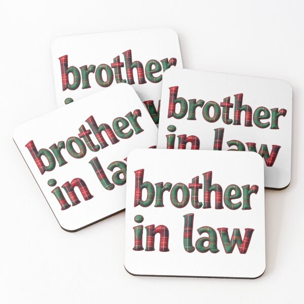 Item preview, BROTHER IN LAW - IN TARTAN FAUX LETTERING designed and sold by AlexOBrienArt.