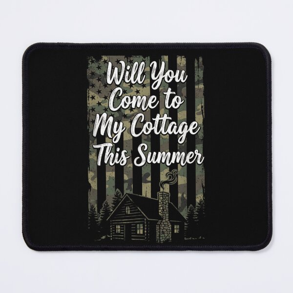 Item preview, Will You Come To My Cottage This Summer Camo Flag Cabin designed and sold by Phil Ben.