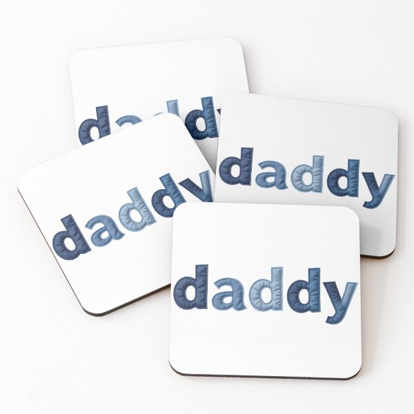 Item preview, DADDY - IN BLUE FAUX LETTERING designed and sold by AlexOBrienArt.