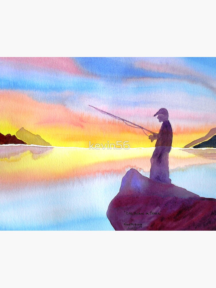 dad fishin in heaven Greeting Card for Sale by kevin56