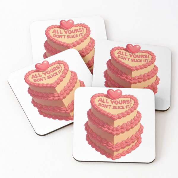 Item preview, It's All Yours - Don't Slice It! // Heart Cake Sticker ? designed and sold by A Rather Decadent Exhibition.