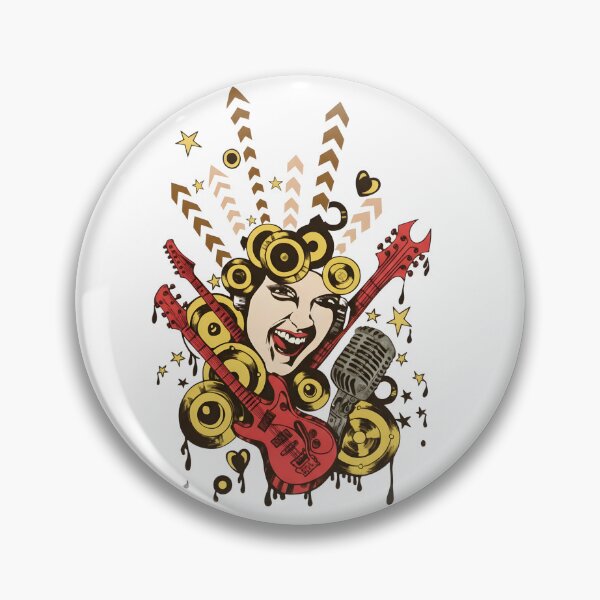 Item preview, Retro Rock Star Diva - Vintage Music Pop Art designed and sold by Latikshop.