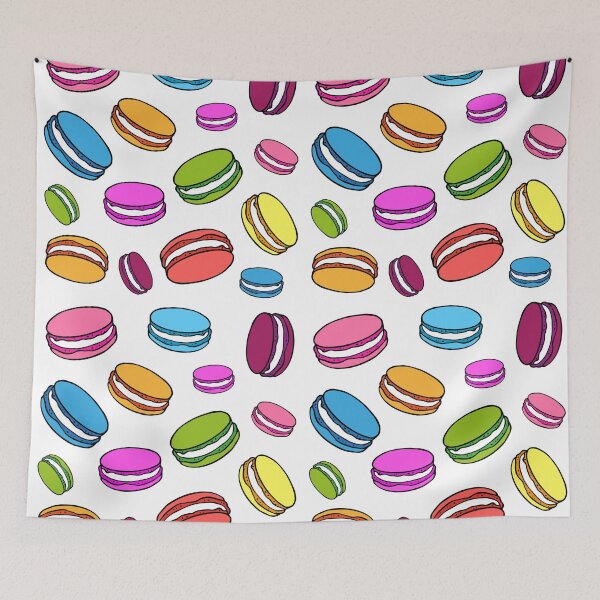 Item preview, Macaron Pattern | Colorful Cute Dessert Illustration designed and sold by viktoriaart0303.