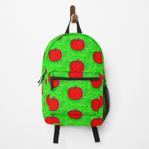 Item preview, "Stylized Red Apple Illustration on Textured Green" designed and sold by nighttime1990.