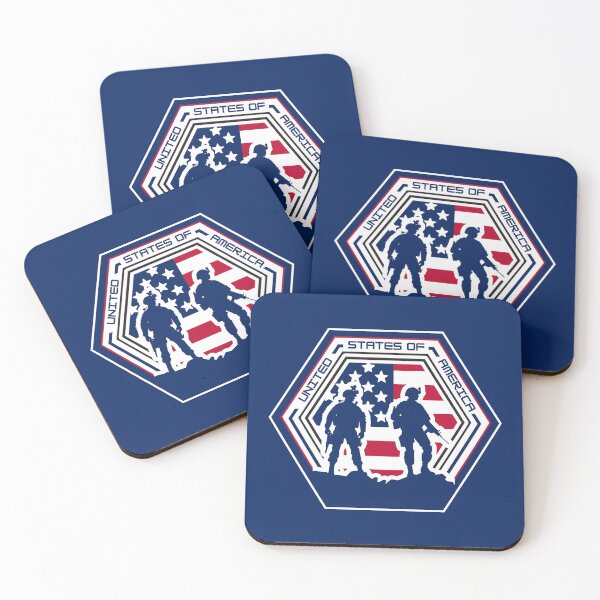 Item preview, United States of America Hexagon Emblem 2 War Fighters – Patriotic Flag Design for Veterans, Military Families, and Proud Americans designed and sold by GFamilyC.