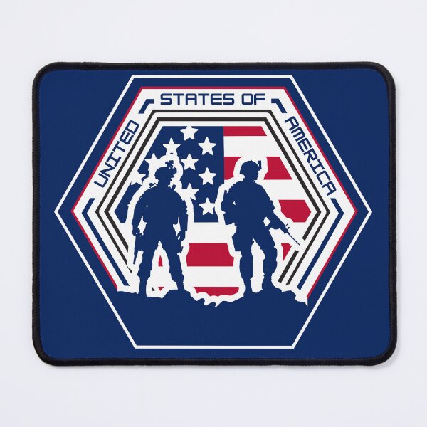 Item preview, United States of America Hexagon Emblem 2 War Fighters – Patriotic Flag Design for Veterans, Military Families, and Proud Americans designed and sold by GFamilyC.