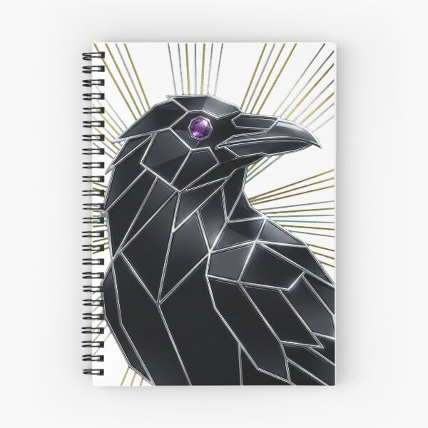 Item preview, Obsidian Raven - Neo Deco Galactic Metallic Art designed and sold by ArtVibesX.