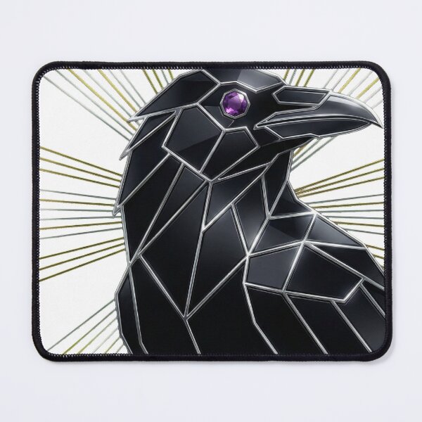 Item preview, Obsidian Raven - Neo Deco Galactic Metallic Art designed and sold by ArtVibesX.