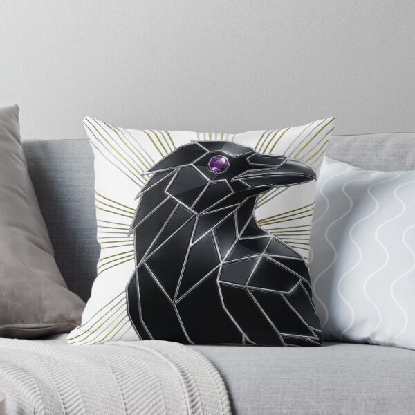 Item preview, Obsidian Raven - Neo Deco Galactic Metallic Art designed and sold by ArtVibesX.