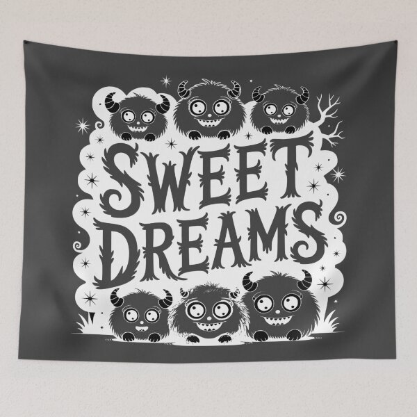 Item preview, Sweet Dreams Cute Monsters White Version designed and sold by Shoot-The-Moon.