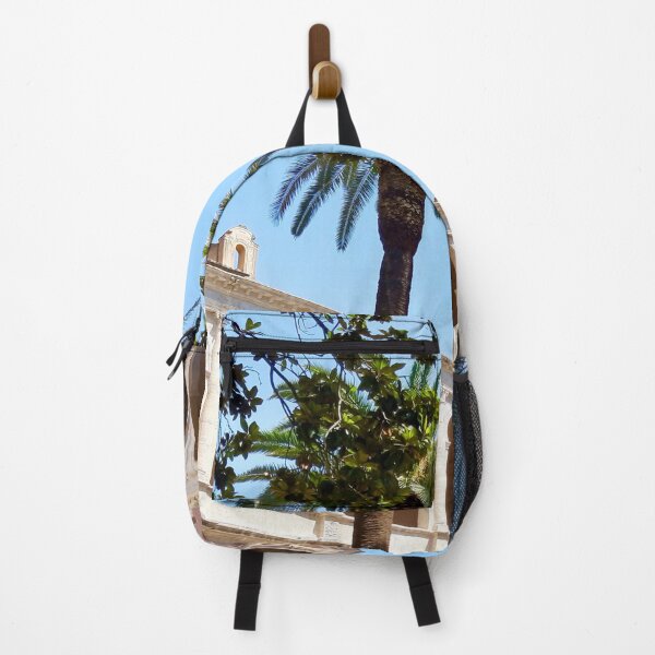 Item preview, Italian Courtyard with Palm Trees and Historic Arches designed and sold by MatthewHeights.