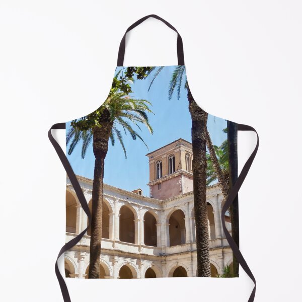 Item preview, Italian Courtyard with Palm Trees and Historic Arches designed and sold by MatthewHeights.