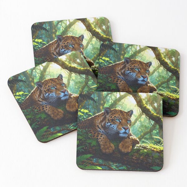 Item preview, Jaguar in the jungle trees designed and sold by Aesthetic Visuals.