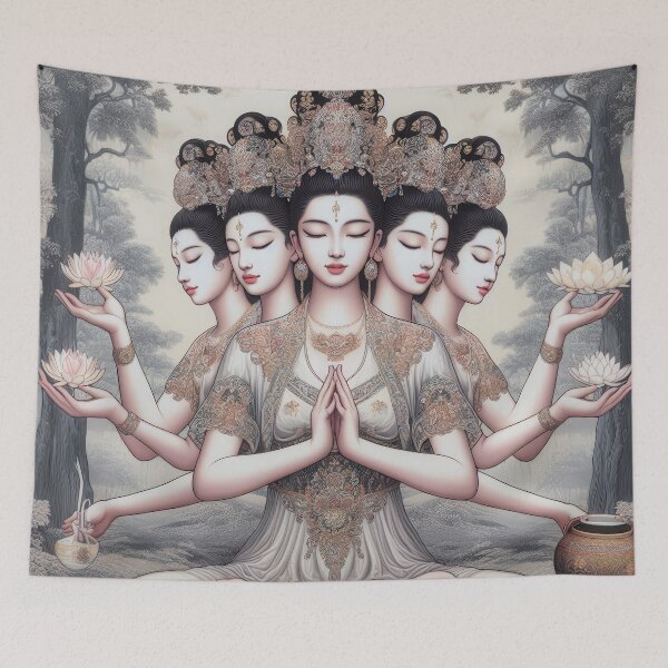 Item preview, Divine Serenity: Quan Yin's Lotus Embrace designed and sold by ApproachingZion.