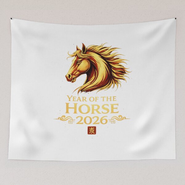 Item preview, Year of the Horse 2026 Chinese New Year Shirt – Gold Zodiac Horse Lunar New Year Gift designed and sold by smilup.