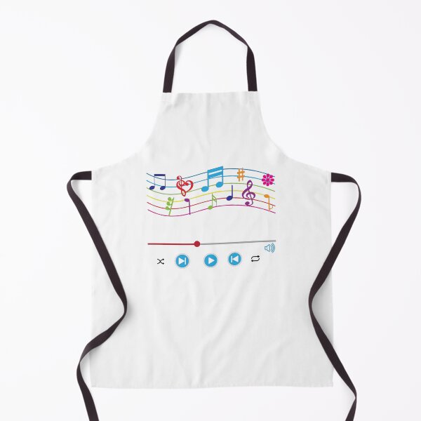 Item preview, Music notes, music player, colourful music symbols on waves designed and sold by Lennylindesigns.