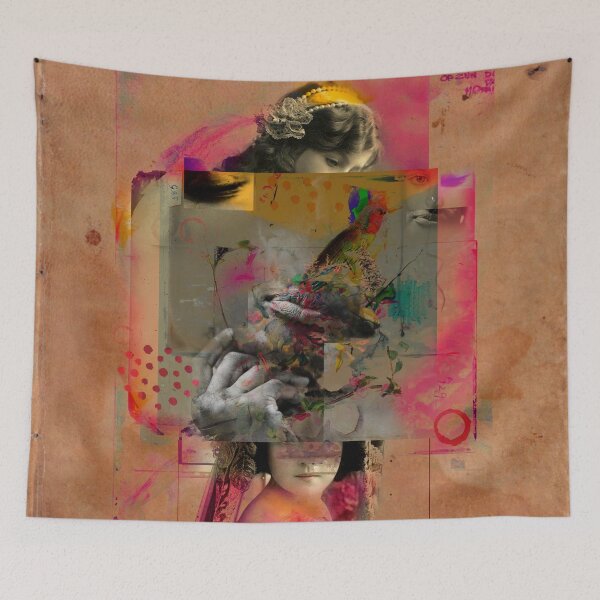 Item preview, female mystery, artistic vintage collage designed and sold by VictoriaHerrera.