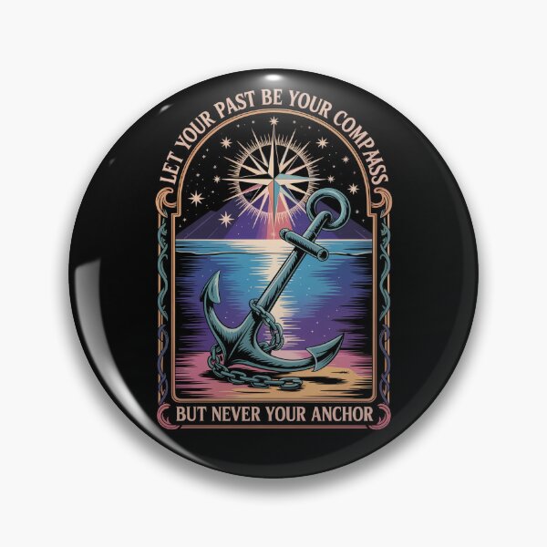 Item preview, Past Be Compass Not Anchor Retro Tarot Card designed and sold by Vintage Shapes.