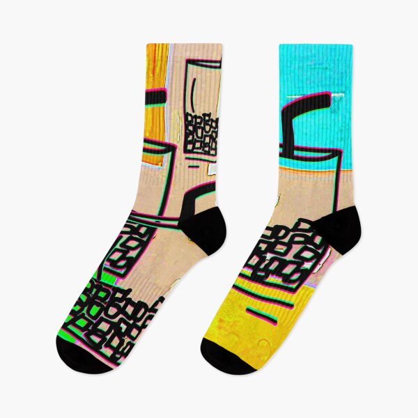 Item preview, "Bubble Tea Illustration with Colorful Abstract Background" designed and sold by nighttime1990.