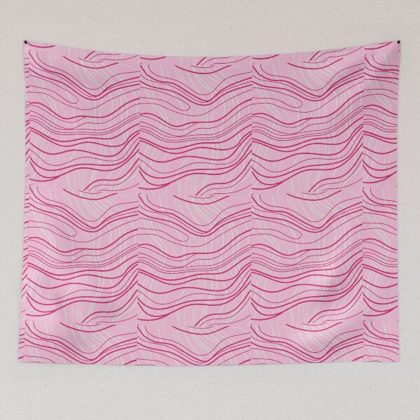 Item preview, Modern Pink Wavy Line Art - Home & Office Decor - T-Shirts designed and sold by ArtwithRabbit.