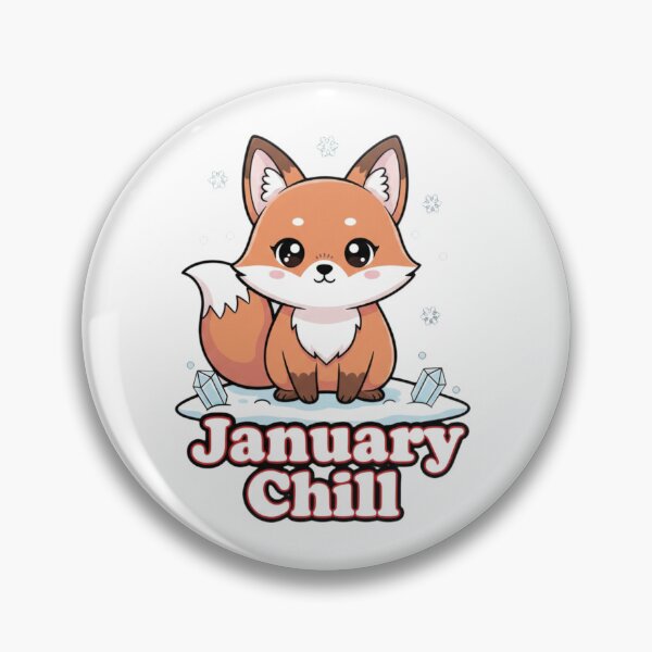 Artikelvorschau, Niedliche Fuchsillustration für den Januar – Kawaii-Wintertier (PNG-Download) entworfen und verkauft von CozyPops.