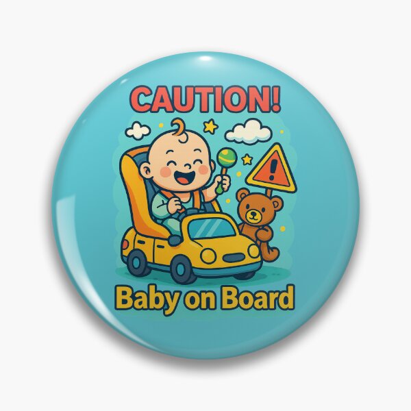 Item preview, Baby on Board Caution Pregnancy Safety Warning - Protective Bump Guard Sign designed and sold by Supergrafix07.
