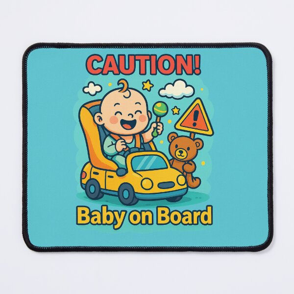 Item preview, Baby on Board Caution Pregnancy Safety Warning - Protective Bump Guard Sign designed and sold by Supergrafix07.