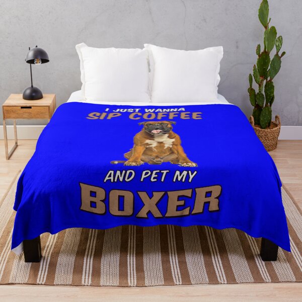Item preview, Dog Owner Art I Just Wanna Sip Coffee And Pet My Boxer designed and sold by fantasticdesign.