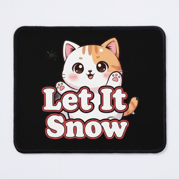 Item preview, Let It Snow Cute Cat Illustration – Kawaii Winter Cat PNG Digital Download designed and sold by CozyPops.
