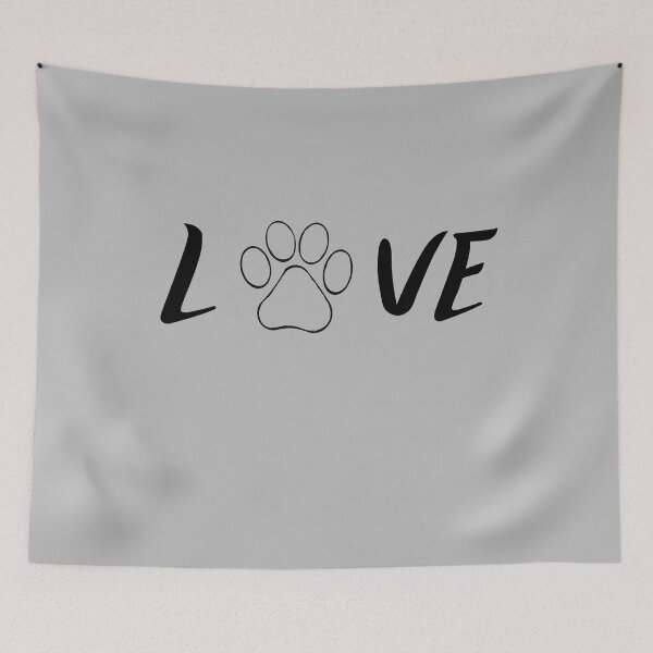 Item preview, Love Paw Print – Clean Typography Animal Lover designed and sold by A-Szczesniak.