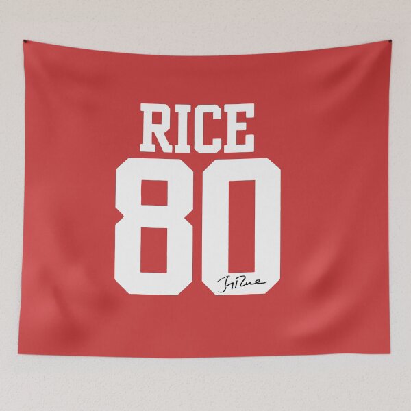 Item preview, Jerry Rice Classic Number 80 Autograph Football Art designed and sold by TheArtOfCar.