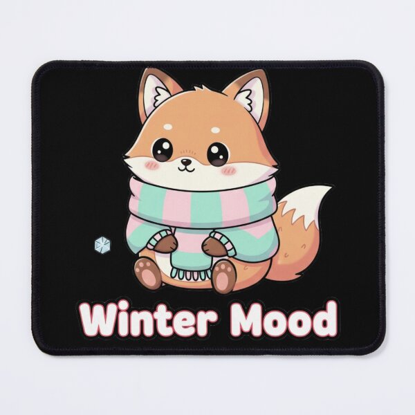 Item preview, Winter Mood Cute Fox Illustration – Kawaii Cozy Winter PNG Digital Download designed and sold by CozyPops.