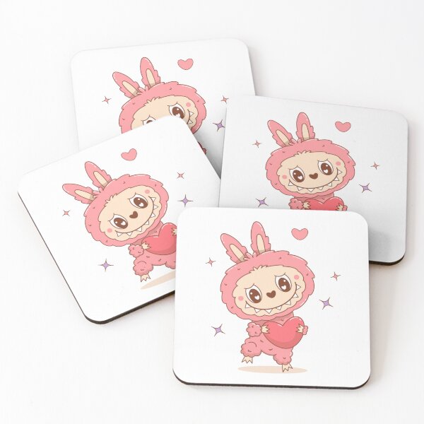 Item preview, Pink Labubu Plush Valentine Heart  designed and sold by DRIPWRK.