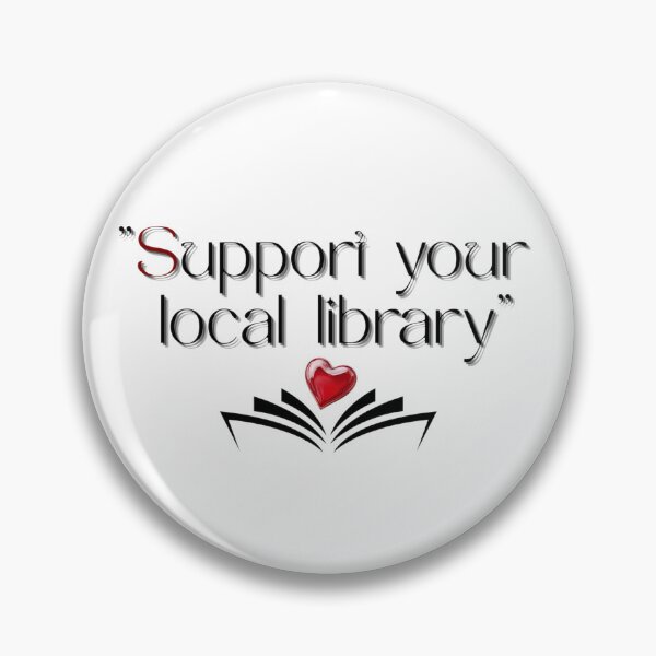 Item preview, Support Your Local Library | Retro Bookish Design designed and sold by YvkafromPoland.