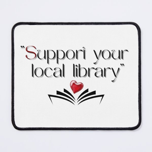 Item preview, Support Your Local Library | Retro Bookish Design designed and sold by YvkafromPoland.