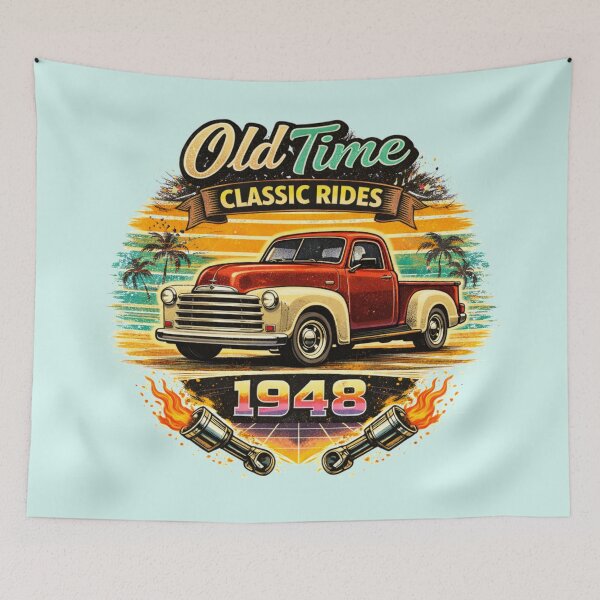 Item preview, Old Time Classic Rides 1948 Vintage Truck AI Graphic designed and sold by Cleora Art .