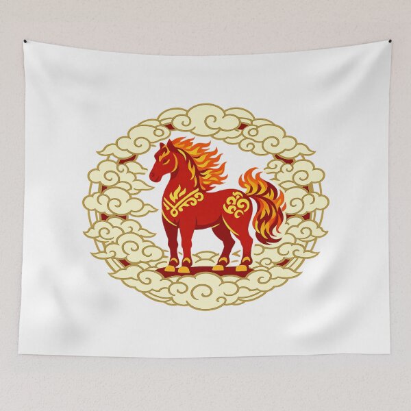 Item preview, Fire Horse Cloud Emblem designed and sold by Vendeloc.