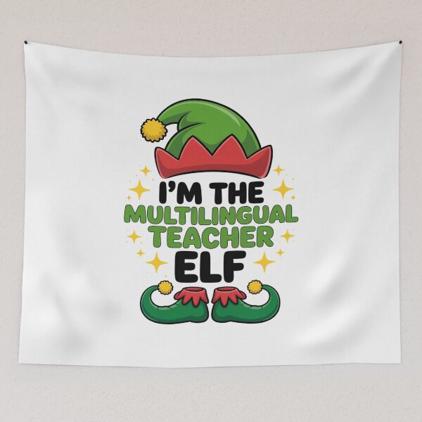 Item preview, Multilingual Teacher Elf Family Holiday Matching Christmas designed and sold by angolinnArt.