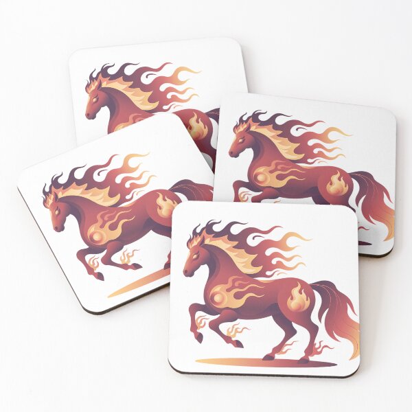 Item preview, Caballo Espiritual Atado a las Llamas — Fuego de Libertad y Poder Interior designed and sold by EightMustangs.